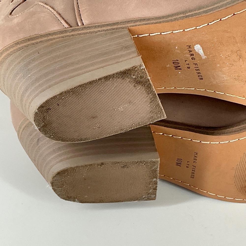 Marc Fisher LTD Size 10 READ Hilaria Tan Leather Western Cowboy Boots Pointed - Picture 13 of 15